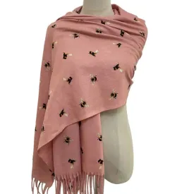 Pink Bumble Bee Scarf