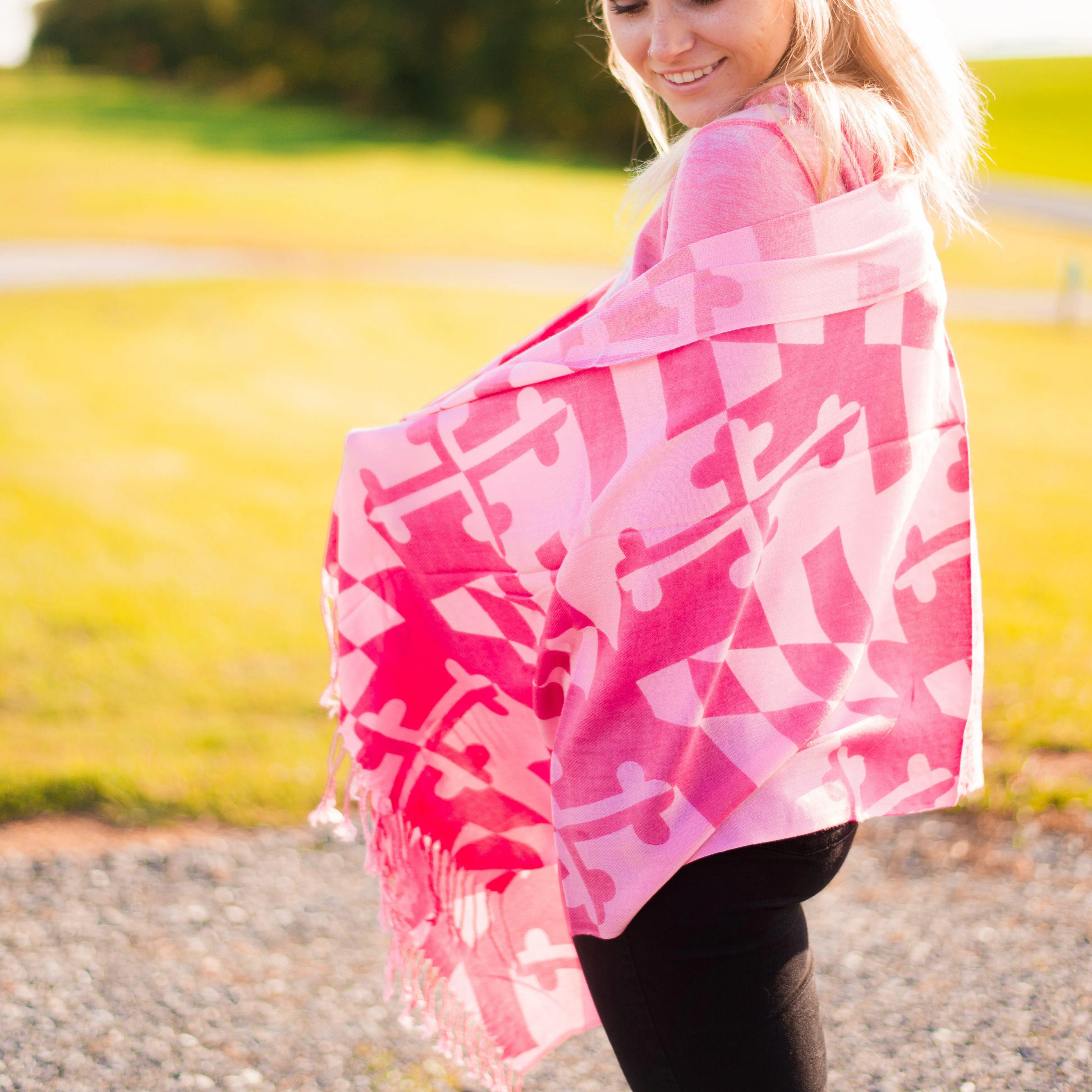 Pink Two-Tone Maryland Flag / Scarf