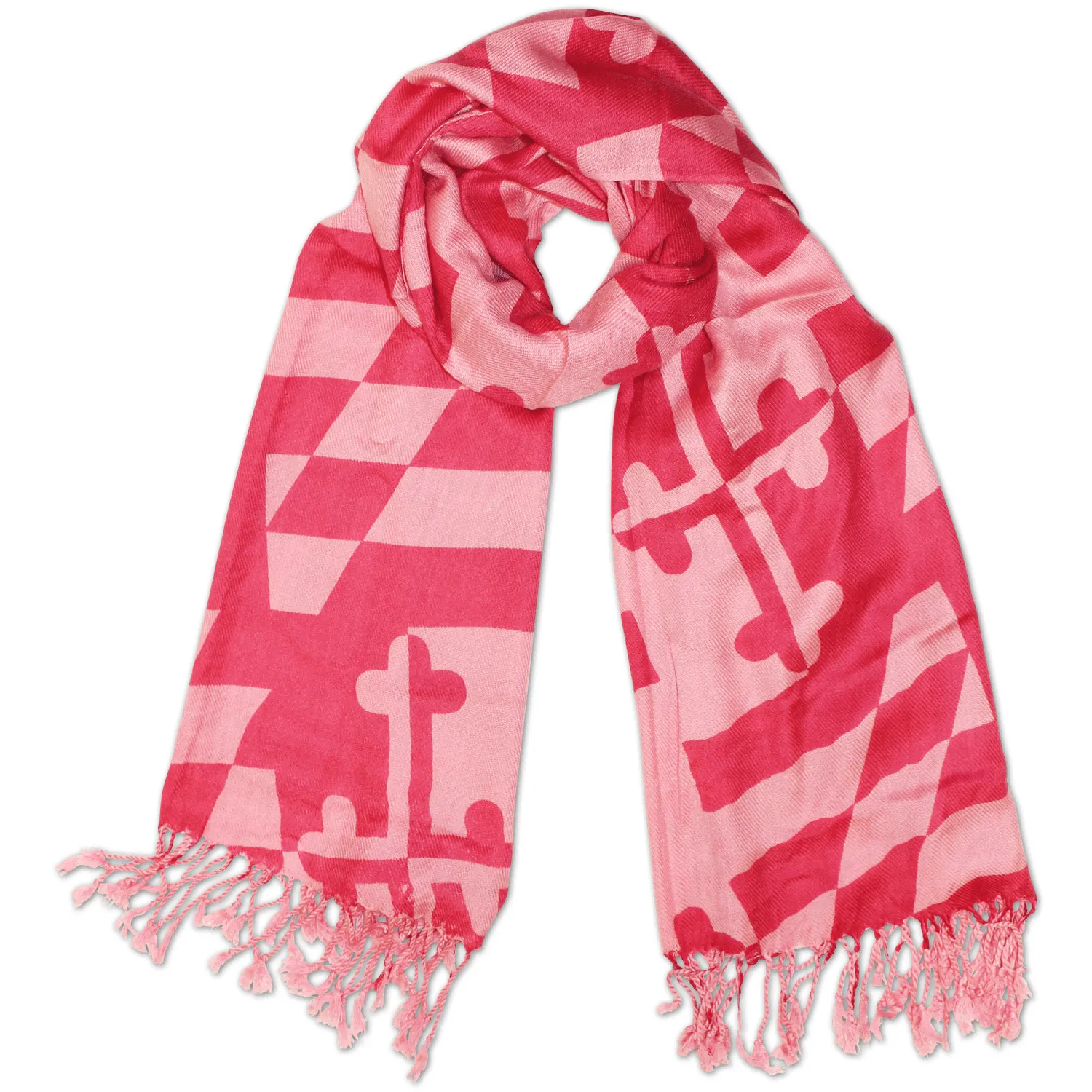 Pink Two-Tone Maryland Flag / Scarf