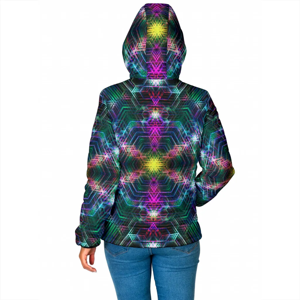 PSYCHEDELIA TUNDRA 4RT DIMENSION | WOMENS WINTER HOODIE JACKET | YANTRART