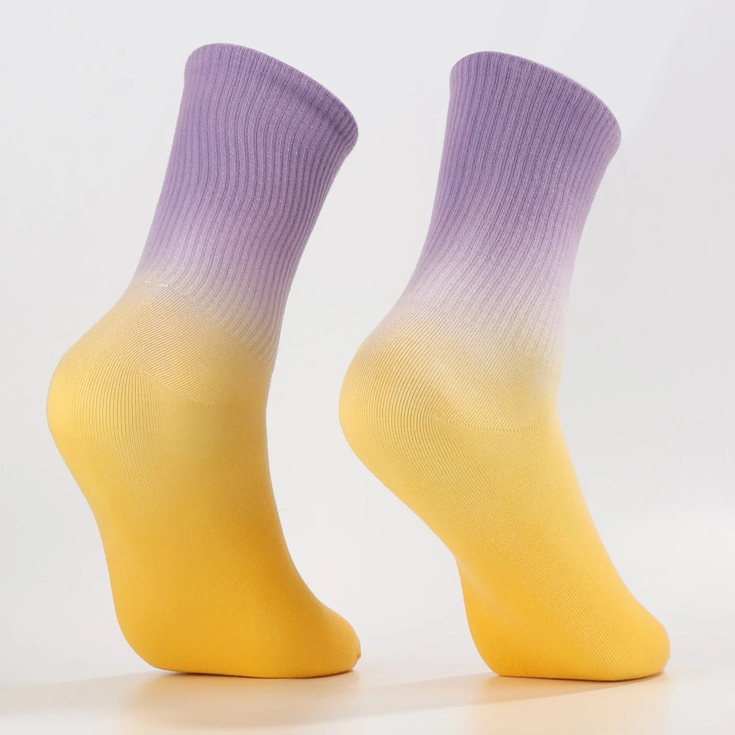 Purple To Yellow Socks