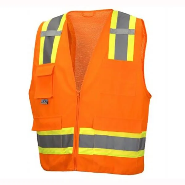 PYRAMEX RVZ24 Series Type R - Class 2 Hi-Vis Orange Safety Vest