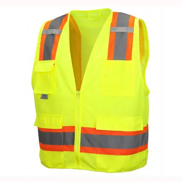 PYRAMEX RVZ24 Series Type R - Class 2 Hi-Vis Orange Safety Vest