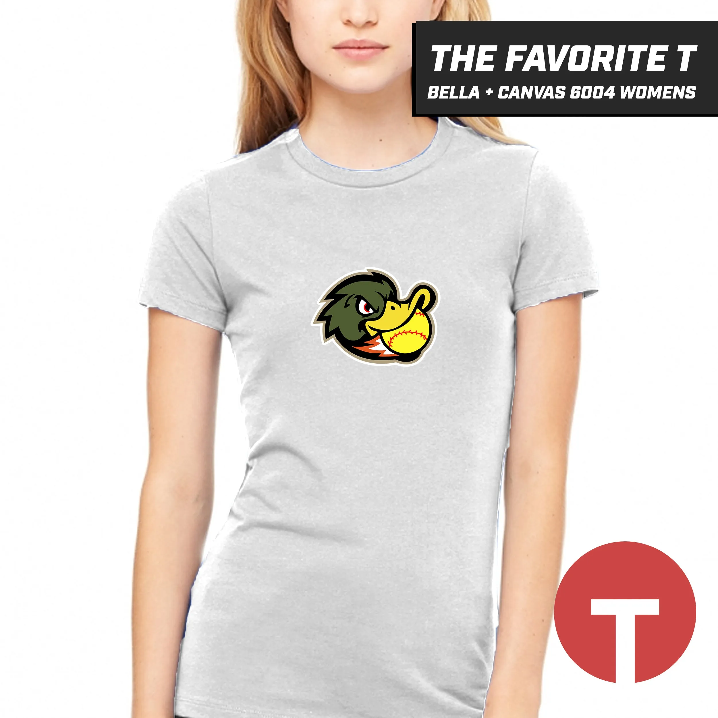 Quackers Softball - Bella Canvas 6004 Womens "Favorite T"