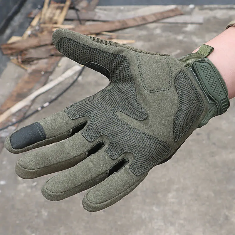 Rubber Hard Knuckle Touch Screen Tactical Gloves