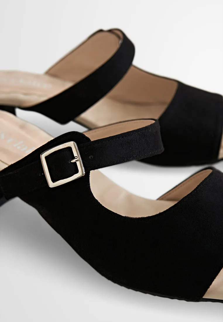 Samantha Dressy Suedette Buckle Heels