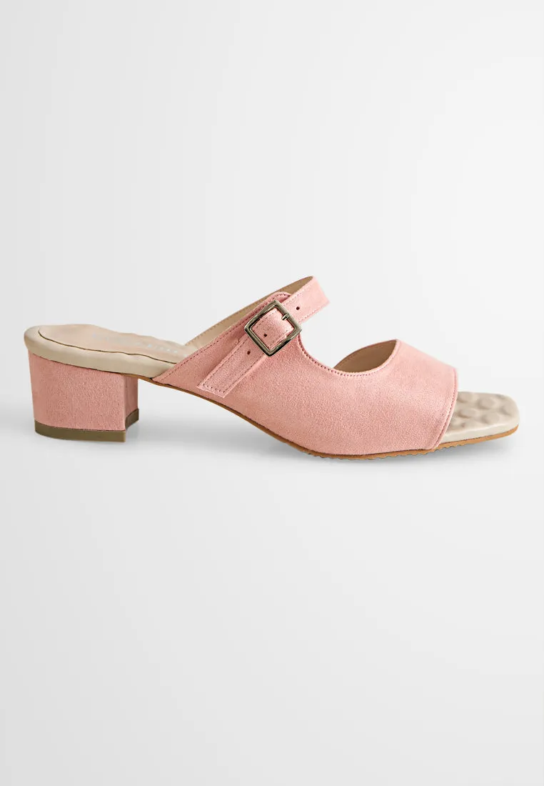 Samantha Dressy Suedette Buckle Heels