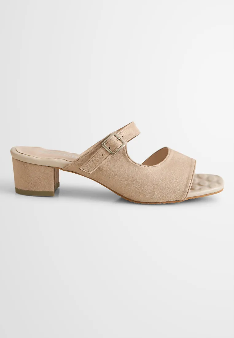 Samantha Dressy Suedette Buckle Heels