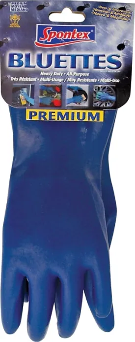 Spontex 18005 Household Protective Gloves, M, Longer Cuff, Neoprene, Blue :EA: QUANTITY: 1