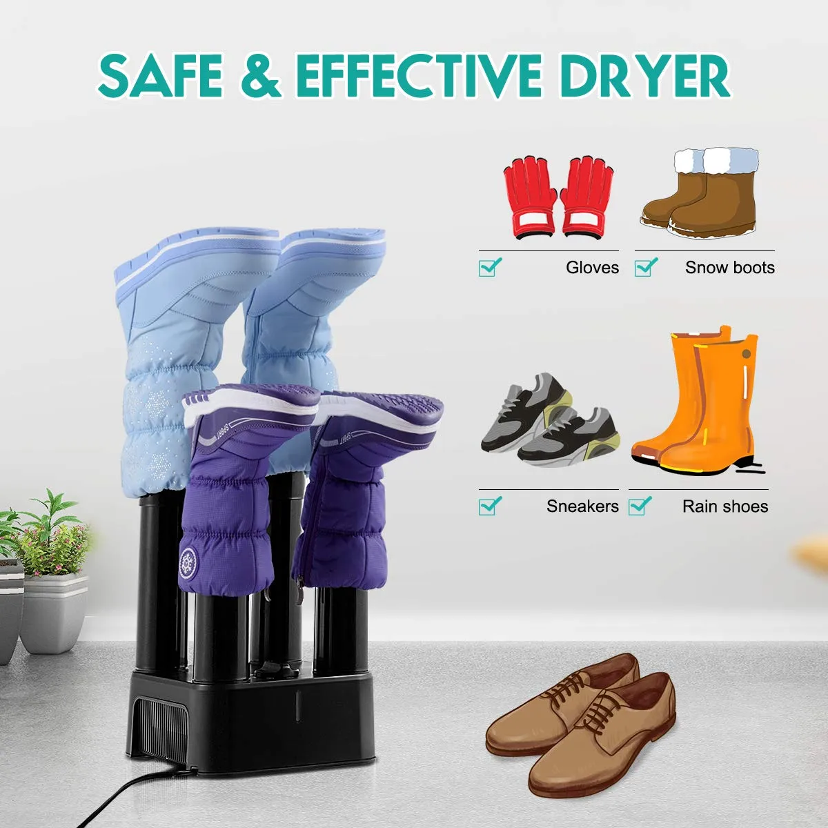 Tangkula Electric Shoe Dryer, Boot Dryer for Mighty Boot Warmer Glove Dryer