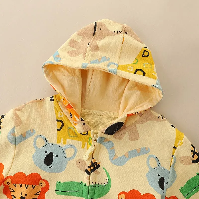 Toddler/Kid Colorful Cartoon Animals Design Jacket