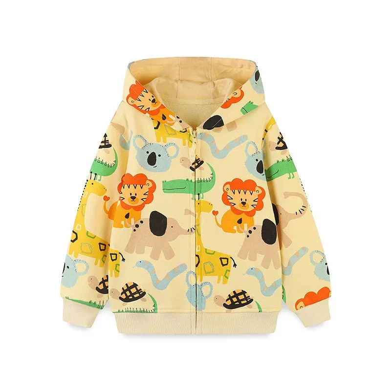 Toddler/Kid Colorful Cartoon Animals Design Jacket