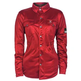 ‌Ultra Protective Shirt for Women - Red Solid with Pads